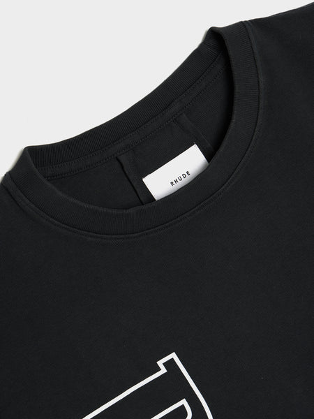 Rhude Side Logo LS Tee, VTG Black