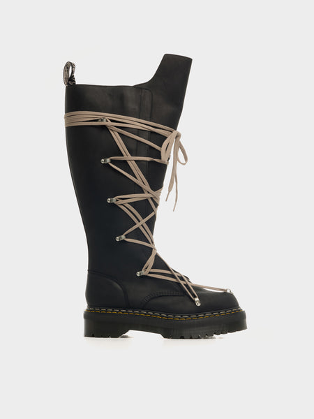 M DRKSHDW x Dr. Martens 1B60 Quad Sole Pentalace Boot, Black