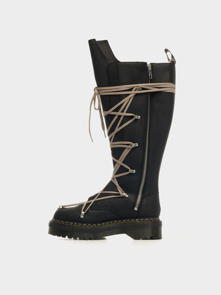 M DRKSHDW x Dr. Martens 1B60 Quad Sole Pentalace Boot, Black