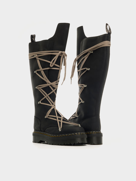 M DRKSHDW x Dr. Martens 1B60 Quad Sole Pentalace Boot, Black
