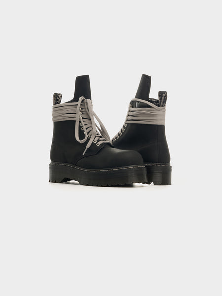M DRKSHDW x Dr. Martens Quad Sole Steel Toe Boot, Black