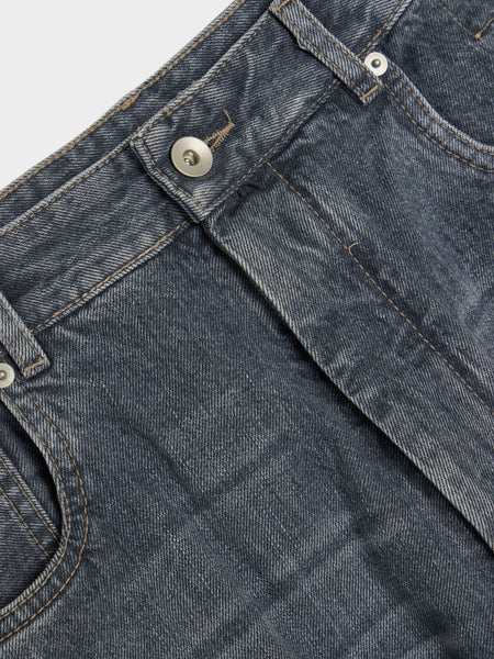 Double Cargo Jeans, Washed Grey