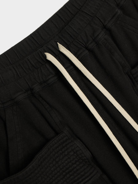 Cargo Drawstring Wide Pant, Black