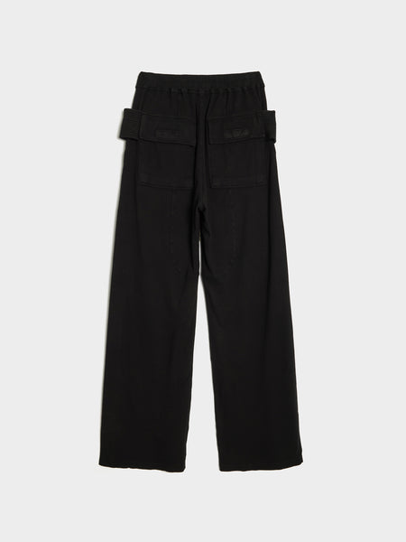 Cargo Drawstring Wide Pant, Black