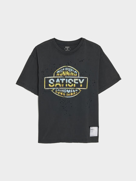 MothTech T-Shirt Graphic Logo, Aged Black