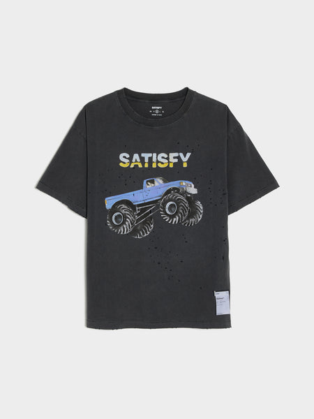 MothTech Monster Truck T-Shirt, Aged Black