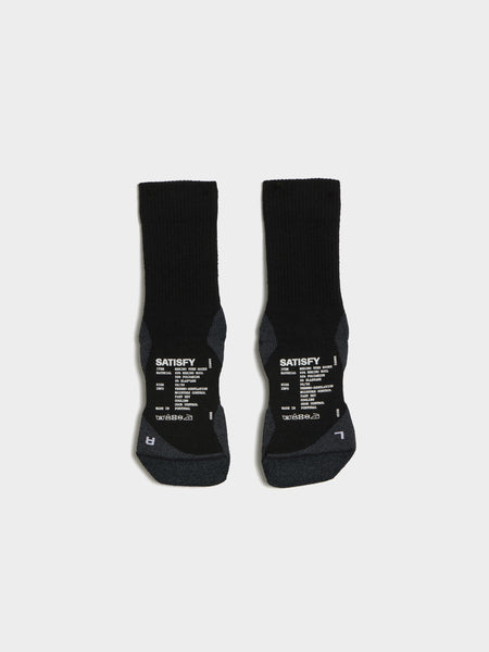 Merino Nylon Tube Socks, Black