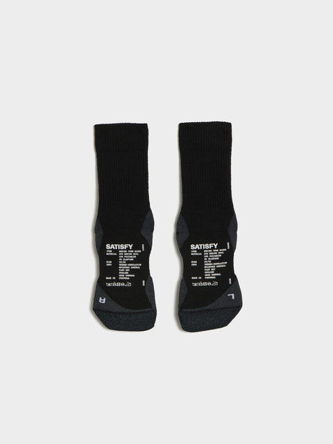 Merino Nylon Tube Socks, Black