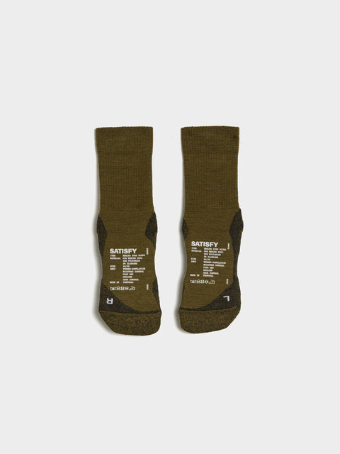 Merino Nylon Tube Socks, Dark Olive