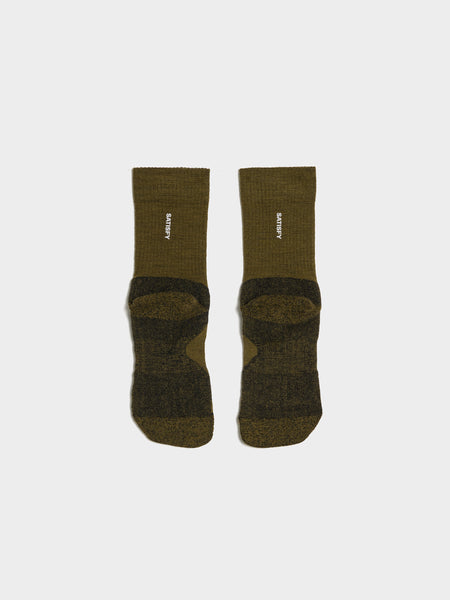 Merino Nylon Tube Socks, Dark Olive