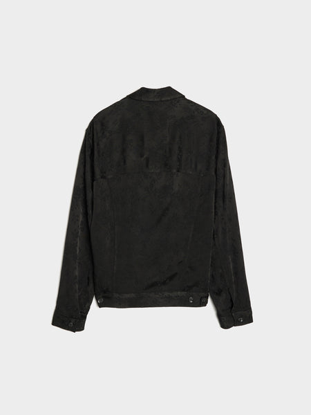 Antique Floral Worker Jacket, Black