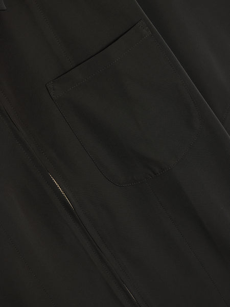 Poly Tech Zip Up Gym Shirt, Black