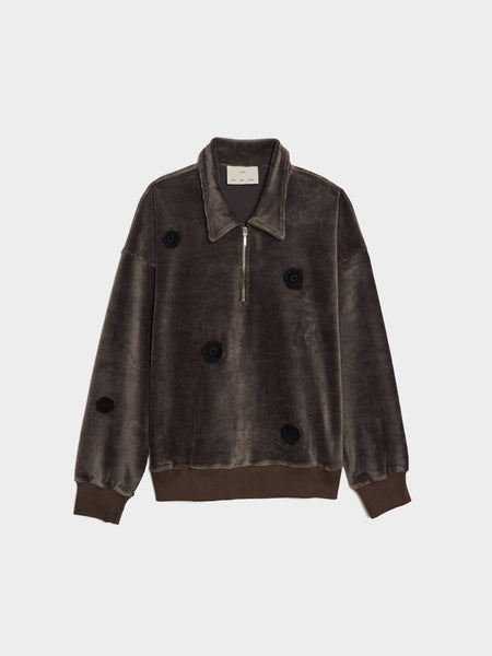 Daisy Quarter Zip Jumper, Charcoal