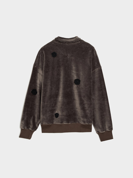 Daisy Quarter Zip Jumper, Charcoal