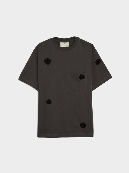 Daisy Standard Tee, Washed Black