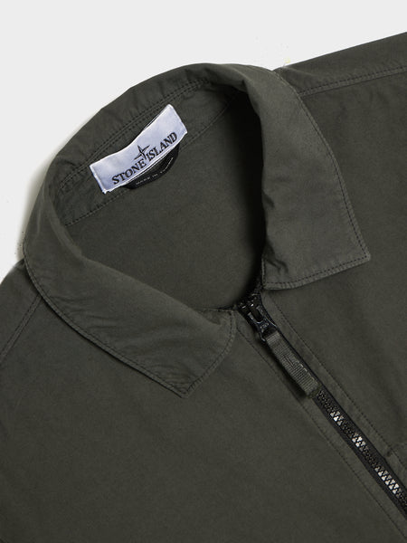 Canvas Weave Cotton Overshirt, Lead Grey