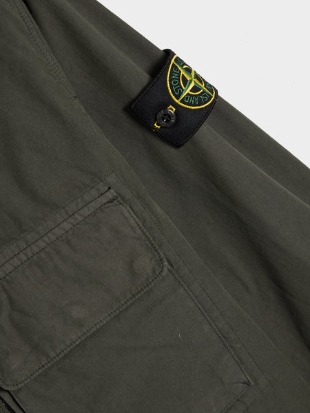 Canvas Weave Cotton Overshirt, Lead Grey