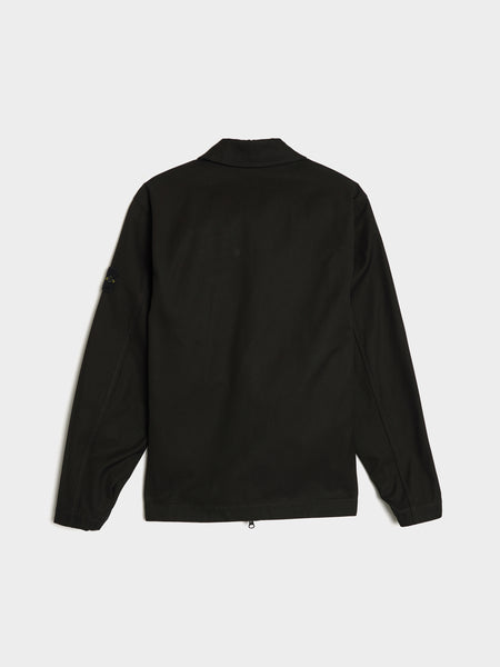 Panama Cotton Overshirt, Black