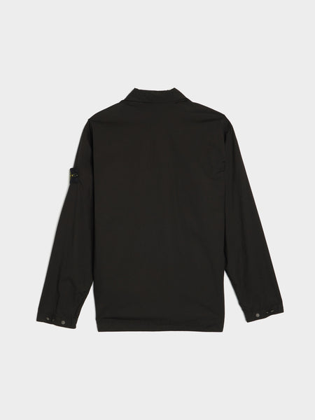 Compass Patch Logo Overshirt, Black