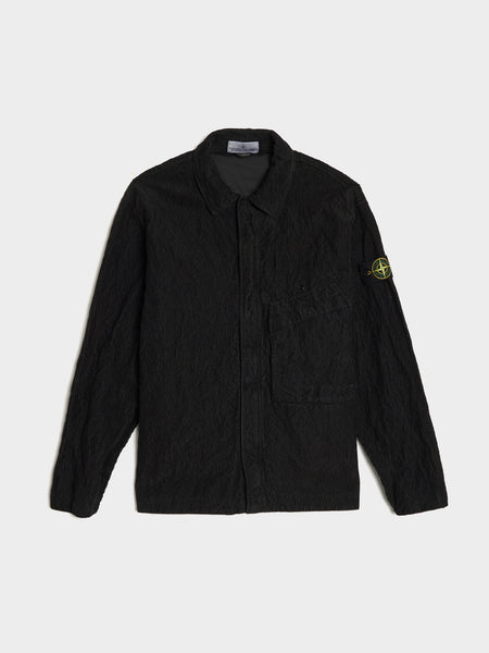 Cotton-Nylon Corduroy 500 Overshirt, Black
