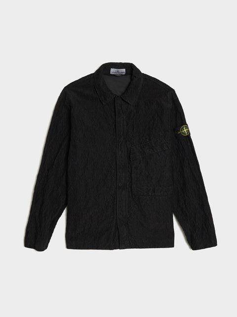 Cotton-Nylon Corduroy 500 Overshirt, Black