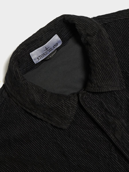 Cotton-Nylon Corduroy 500 Overshirt, Black