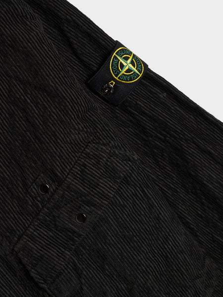 Cotton-Nylon Corduroy 500 Overshirt, Black