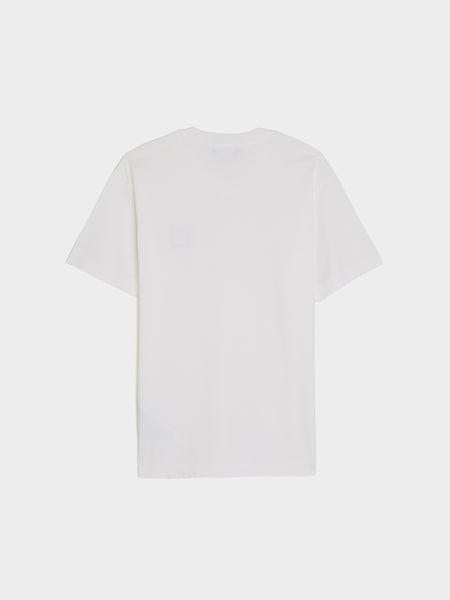 Compass Patch Logo V-Neck T-Shirt, White