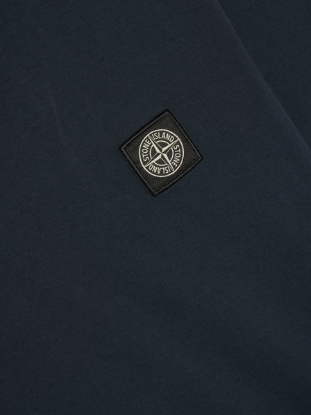 Compass Patch Logo V-Neck T-Shirt, Navy Blue