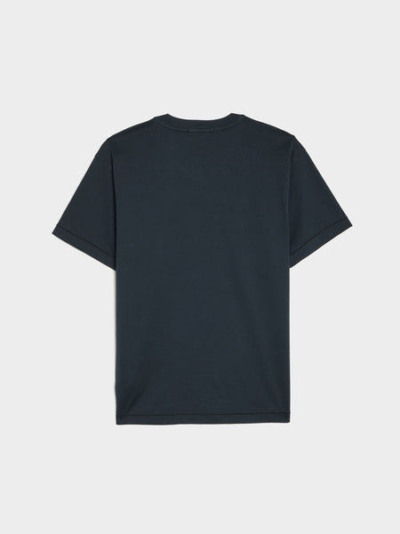 Compass Patch Logo V-Neck T-Shirt, Navy Blue
