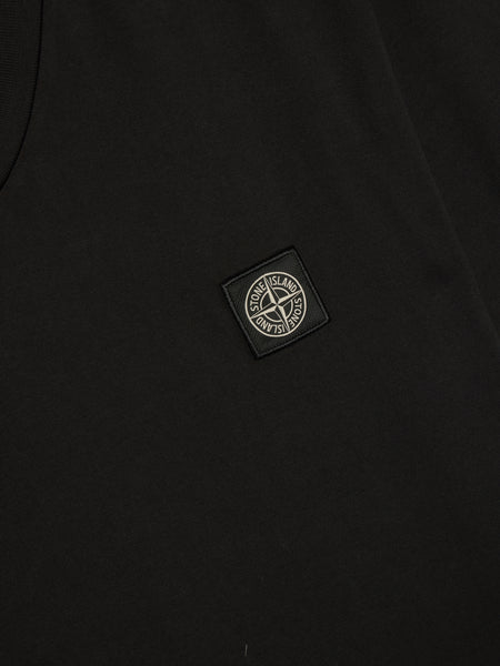 Compass Patch Logo V-Neck T-Shirt, Black