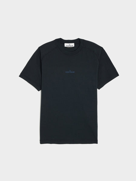Institutional One Print T-Shirt, Navy Blue