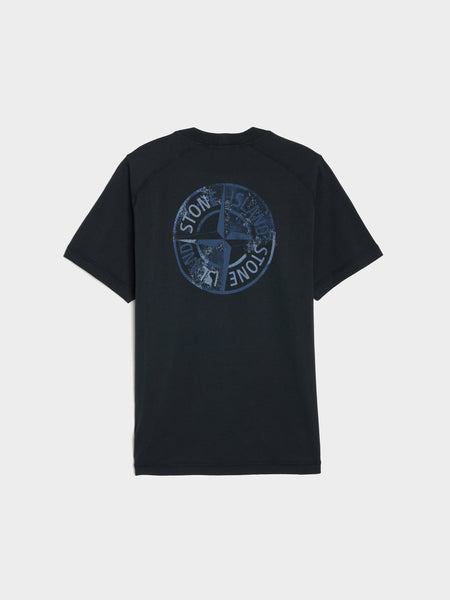 Institutional One Print T-Shirt, Navy Blue