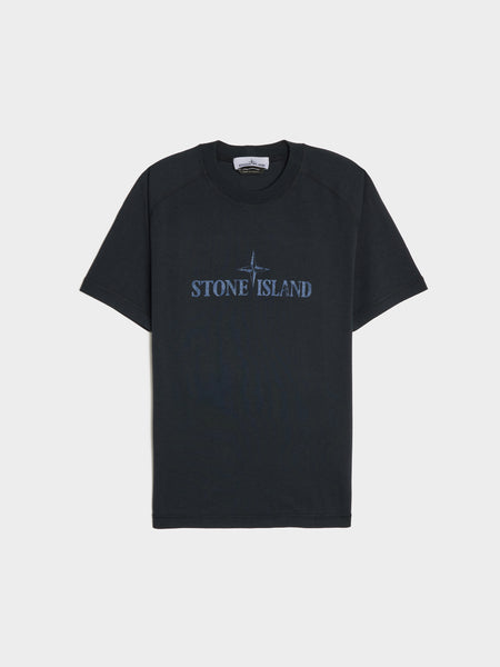 Institutional Two Print T-Shirt, Navy Blue