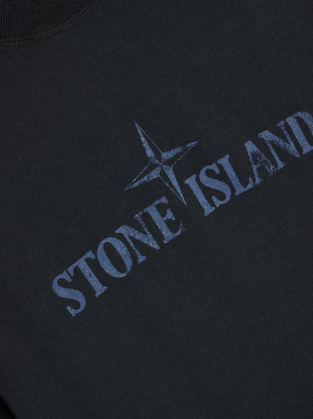 Institutional Two Print T-Shirt, Navy Blue