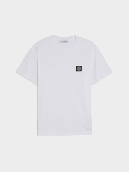 Compass Logo Patch Cotton T-Shirt, White