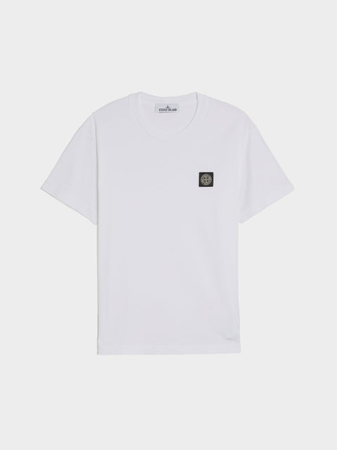 Compass Logo Patch Cotton T-Shirt, White