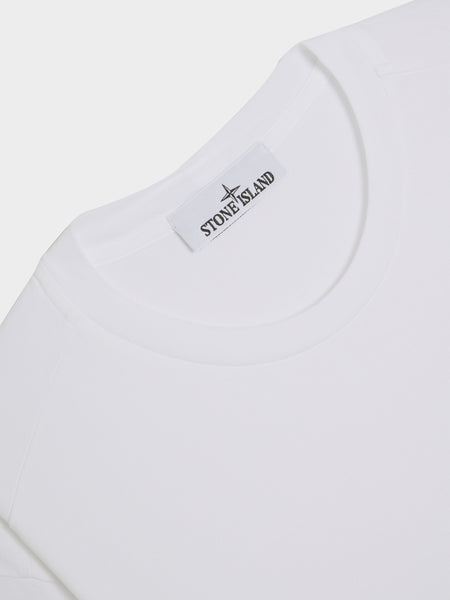 Compass Logo Patch Cotton T-Shirt, White