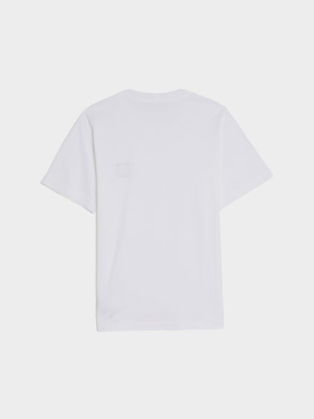 Compass Logo Patch Cotton T-Shirt, White