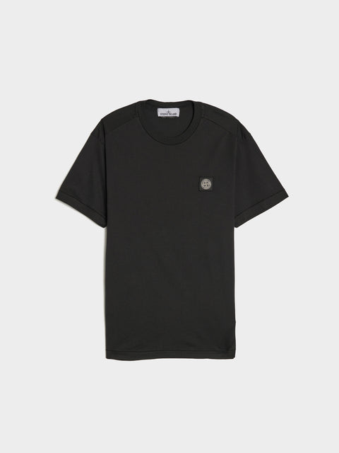 Compass Logo Patch Cotton T-Shirt, Black