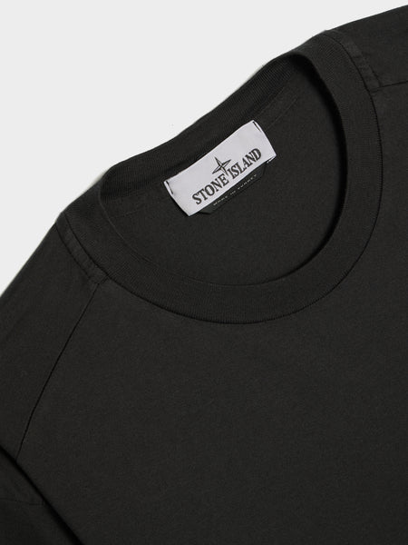 Compass Logo Patch Cotton T-Shirt, Black