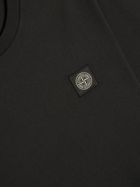 Compass Logo Patch Cotton T-Shirt, Black