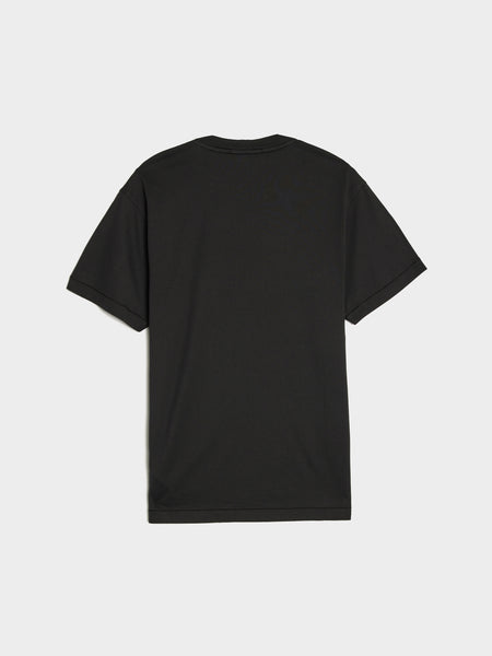 Compass Logo Patch Cotton T-Shirt, Black