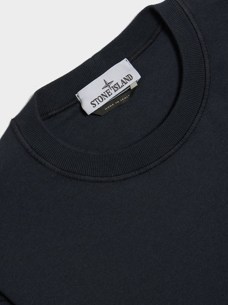 FISSATO Effect Cotton Long-Sleeve T-Shirt, Navy Blue