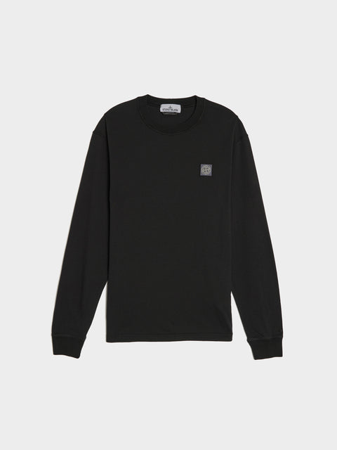 FISSATO Effect Cotton Long-Sleeve T-Shirt, Black