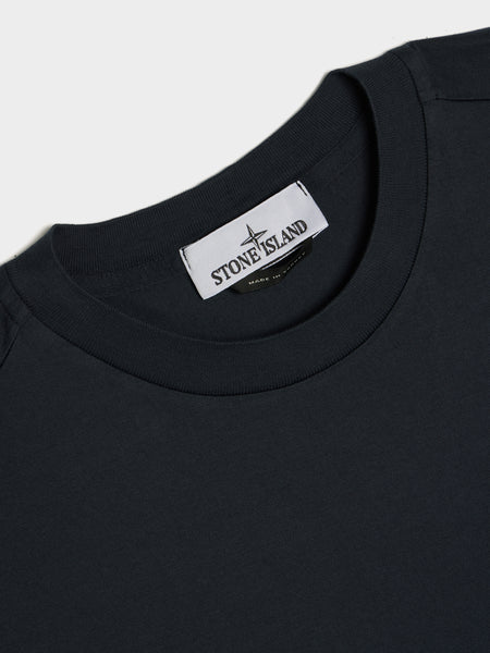 Compass Patch Logo T-Shirt, Navy Blue