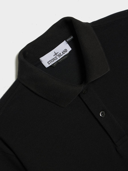 Organic Cotton Piqué T-Shirt, Black