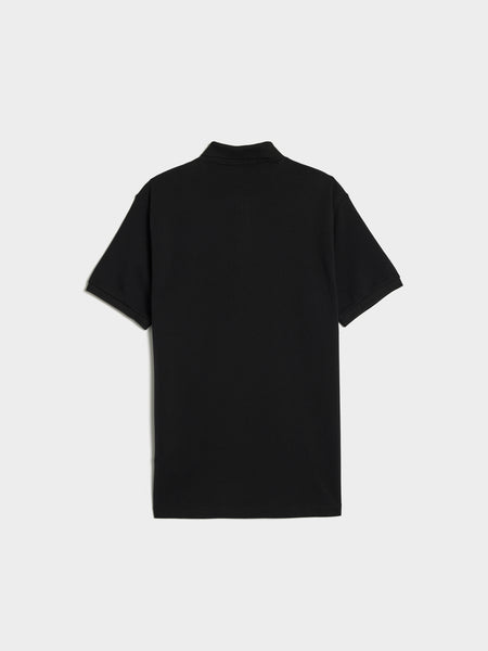 Organic Cotton Piqué T-Shirt, Black