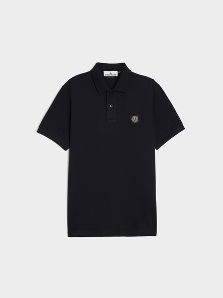 Compass Patch Logo Polo, Navy Blue