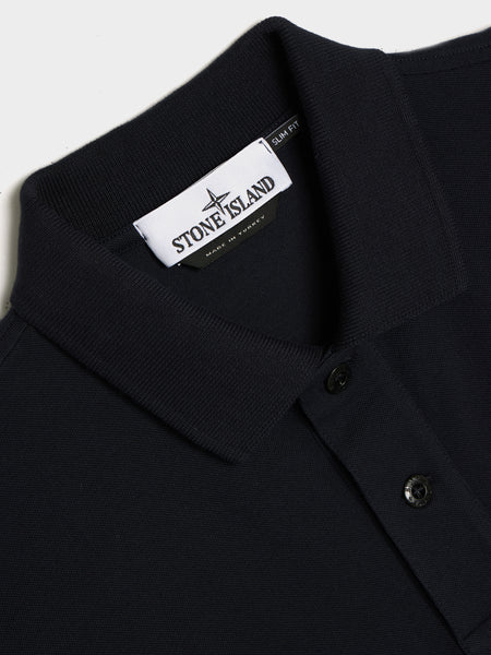 Compass Patch Logo Polo, Navy Blue